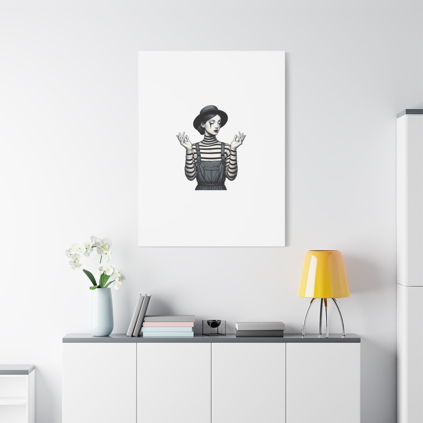 Meditative Striped Canvas Wall Art | Modern Boho Decor, Gift for Art Lovers, Minimalist Home Accent, Gallery Wall Art