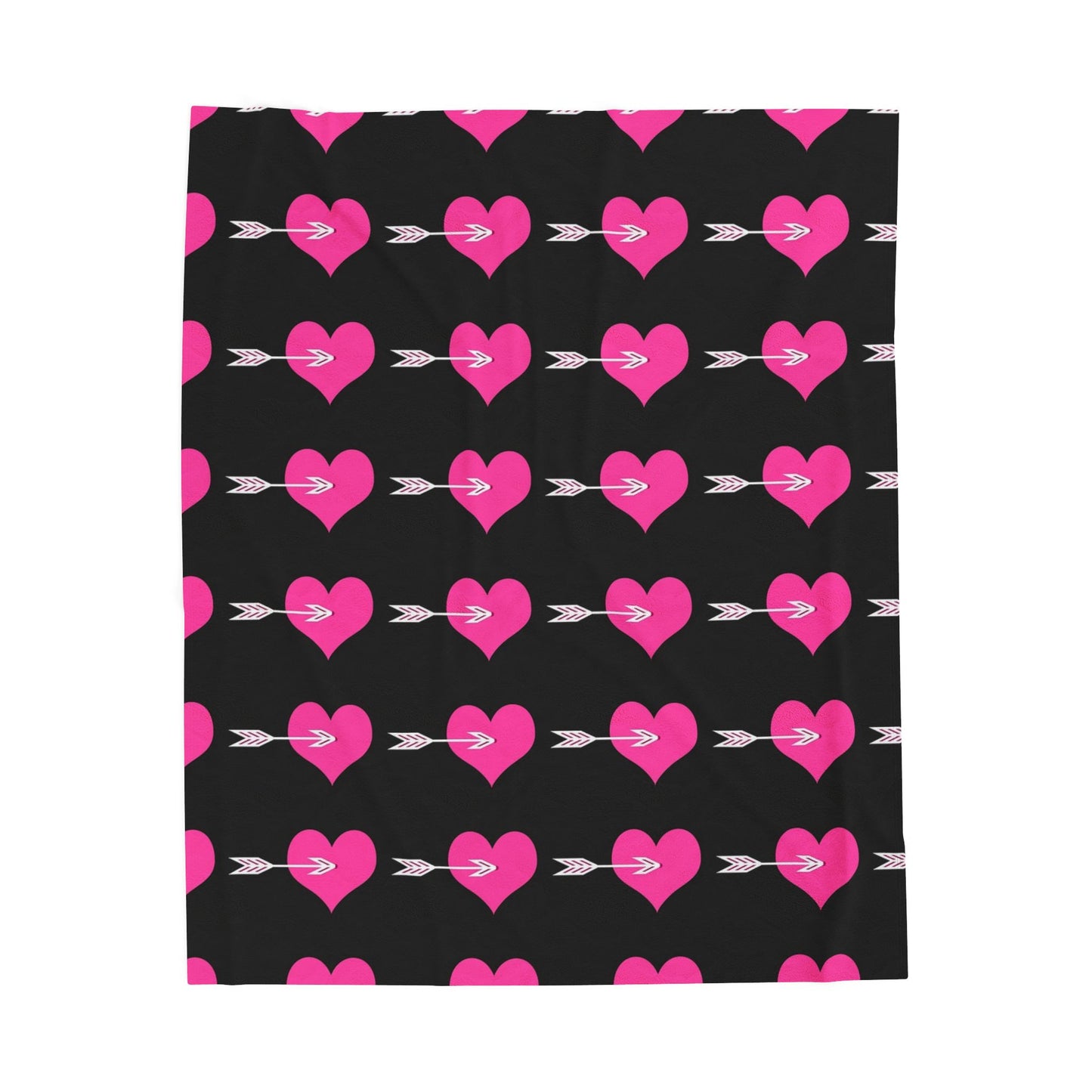 Cozy Heart Pattern Velveteen Plush Blanket, Valentine's Gift, Home Decor, Winter Comfort, Soft Throw