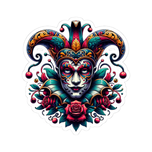 Colorful Joker Mask Kiss-Cut Stickers