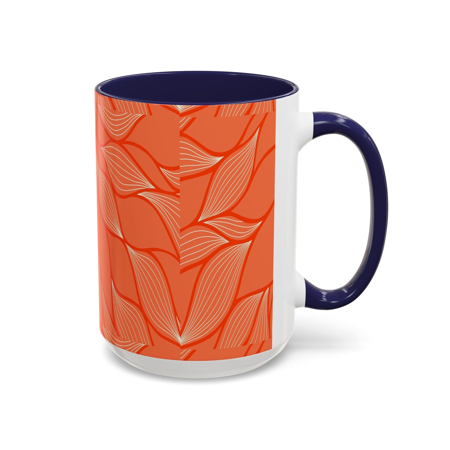 Stylish Accent Coffee Mug, Floral Pattern Drinkware, Unique Gift for Coffee Lovers, Home Decor, Kitchenware, Vibrant Design