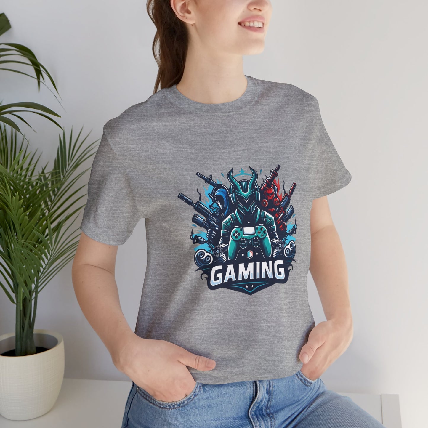 Gaming Controller Emblem Tee — Esports Gamer Graphic T-Shirt
