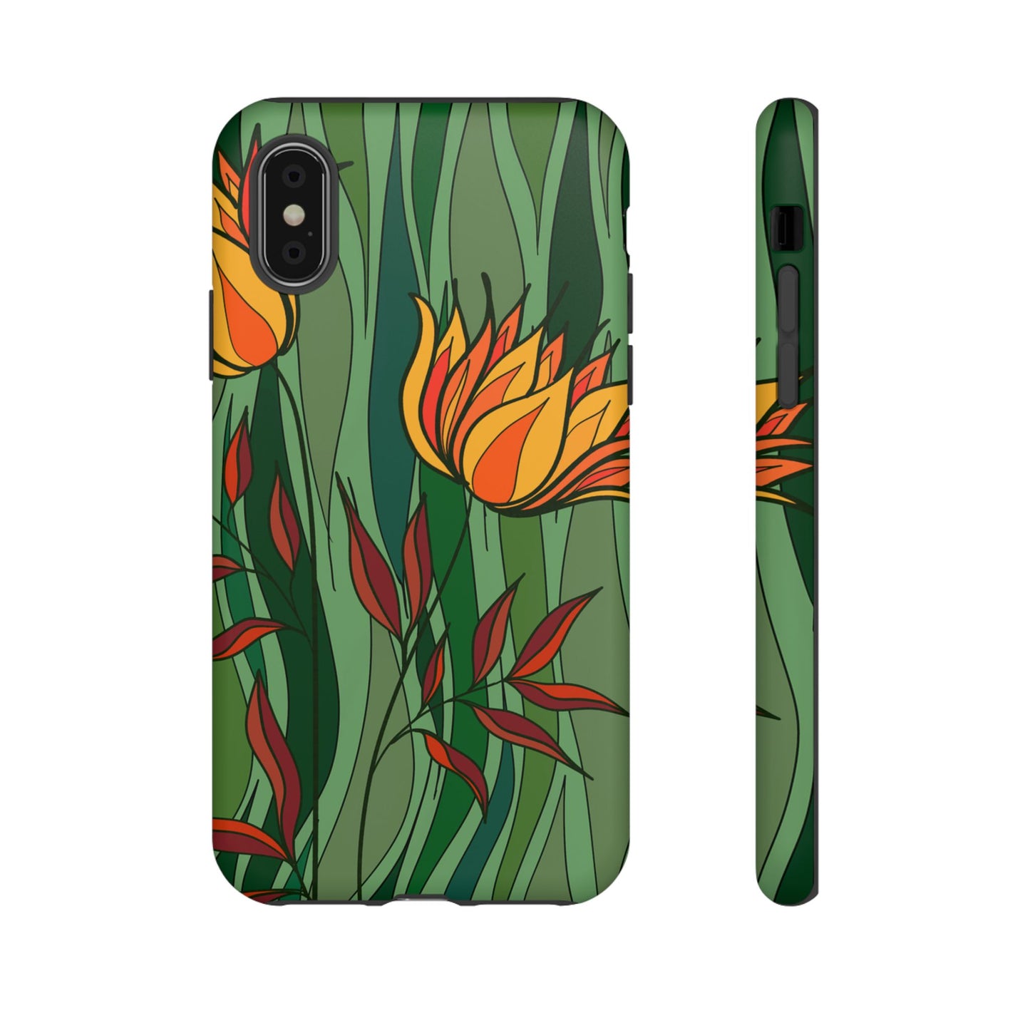 Vibrant Floral Phone Case, Nature-Inspired Tough Case, Eco-Friendly Cover, Unique Gift for Nature Lovers, Spring Decor