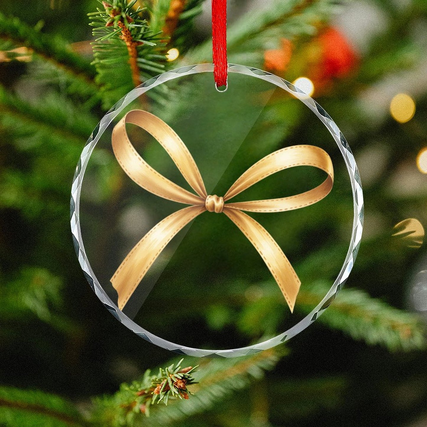 Glass Circular Ornament Pendant