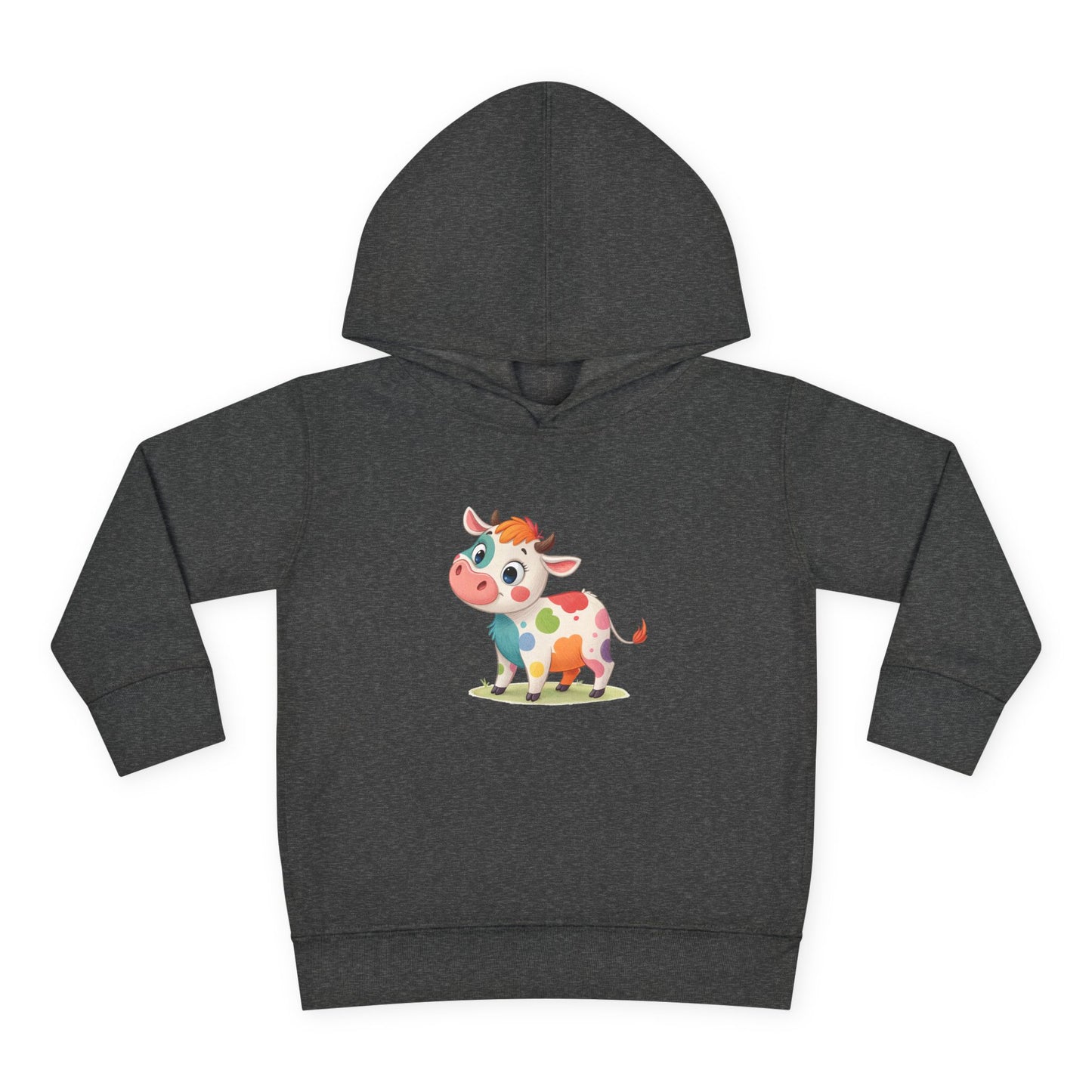 Cute Cow Toddler Pullover Fleece Hoodie, Kids' Hoodie, Animal Hoodie, Cozy Kids Apparel, Fun Gifts for Toddlers, Birthday Gift