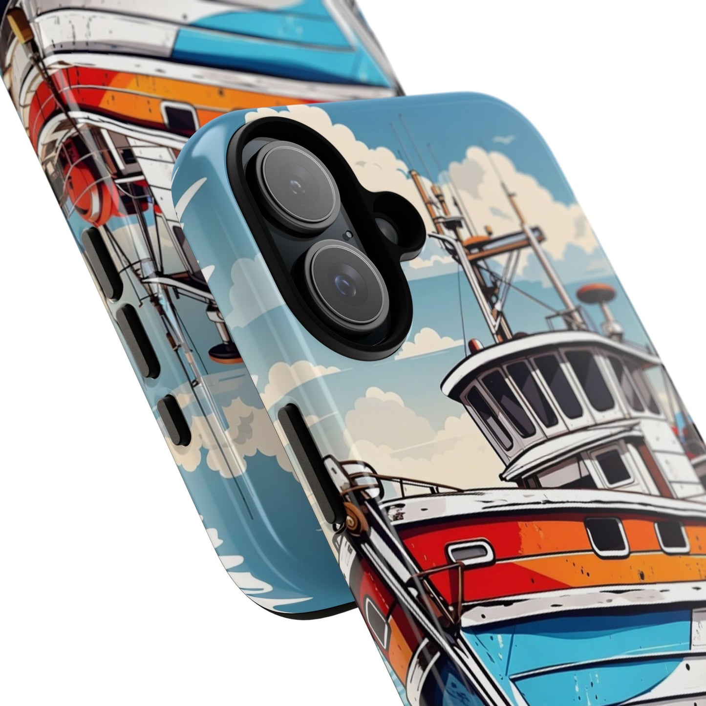 Colorful Fishing Boat Phone Case | Nautical Gift, Marine Design, Coastal Aesthetic, Summer Vibes, Sea Lover's Accessory