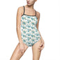 Floral Women's One-Piece Swimsuit, Summer Swimwear, Beachwear, Vacation Essentials, Floral Print Swim Costume