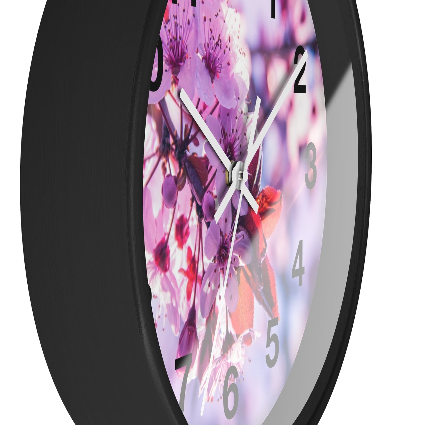 Floral Wall Clock, Elegant Timepiece, Home Decor, Gift for Her, Spring Decor, Nature Lovers, Birthday Gift