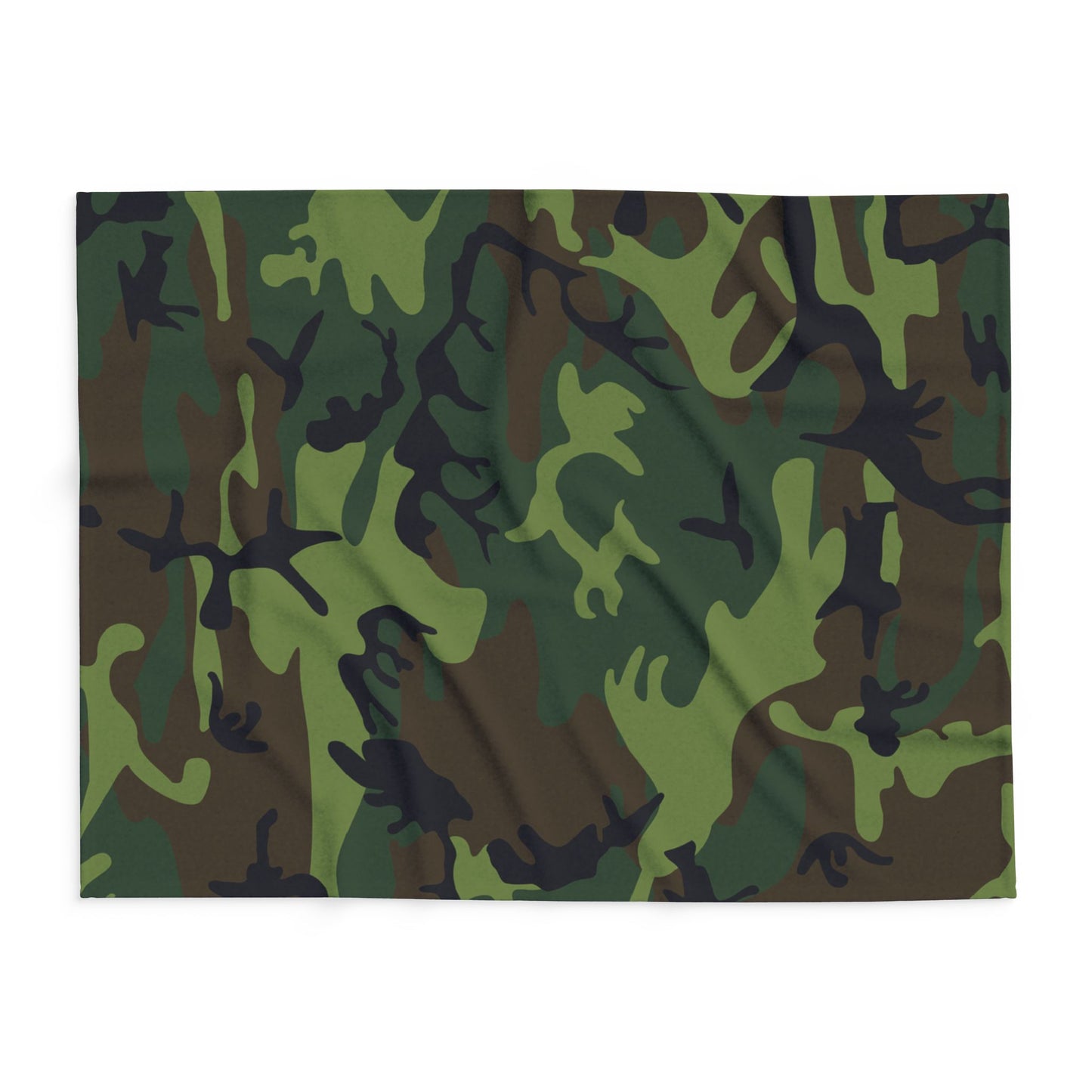 Camouflage Fleece Blanket, Cozy Decor for Outdoor Lovers, Perfect for Camping, Gifting, Military Veterans, Warm Home Accessory