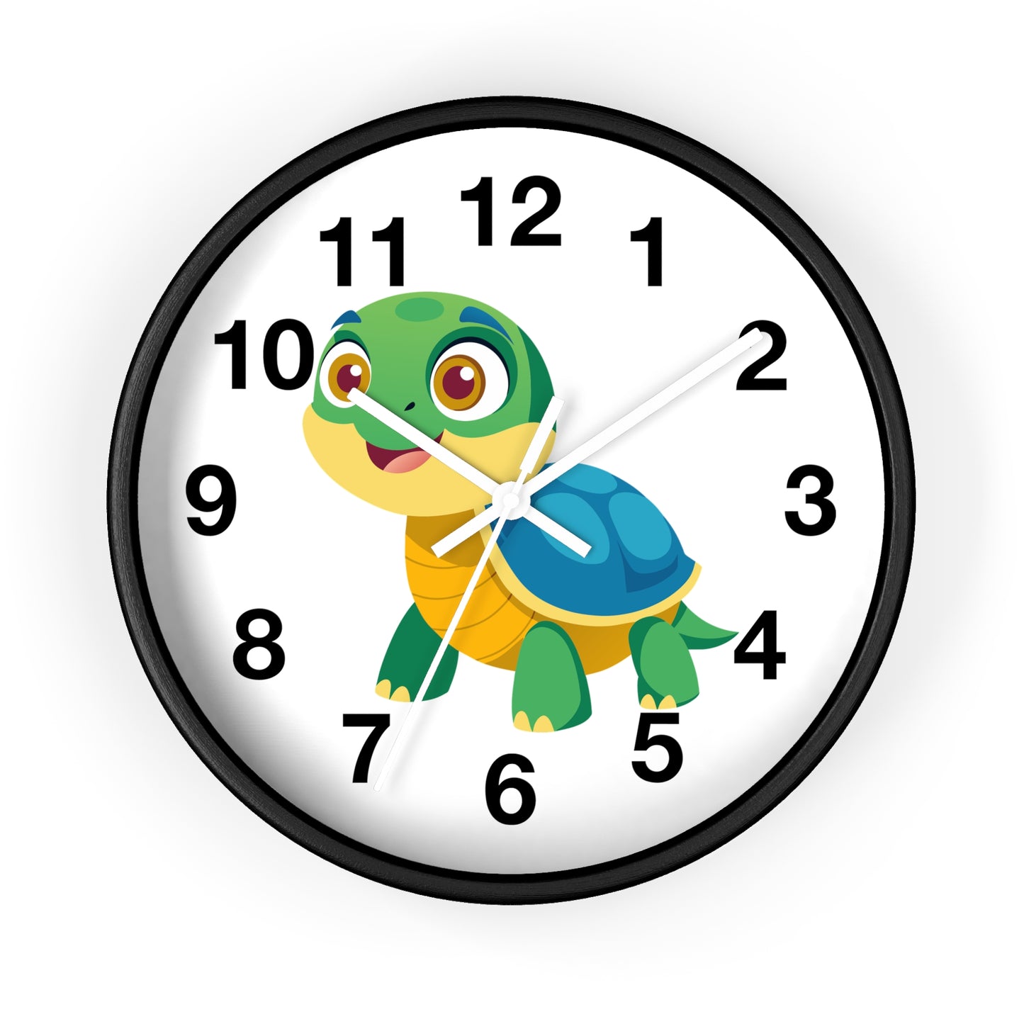 Cute Turtle Wall Clock, Kids Room Decor, Animal Clock, Playful Timepiece,