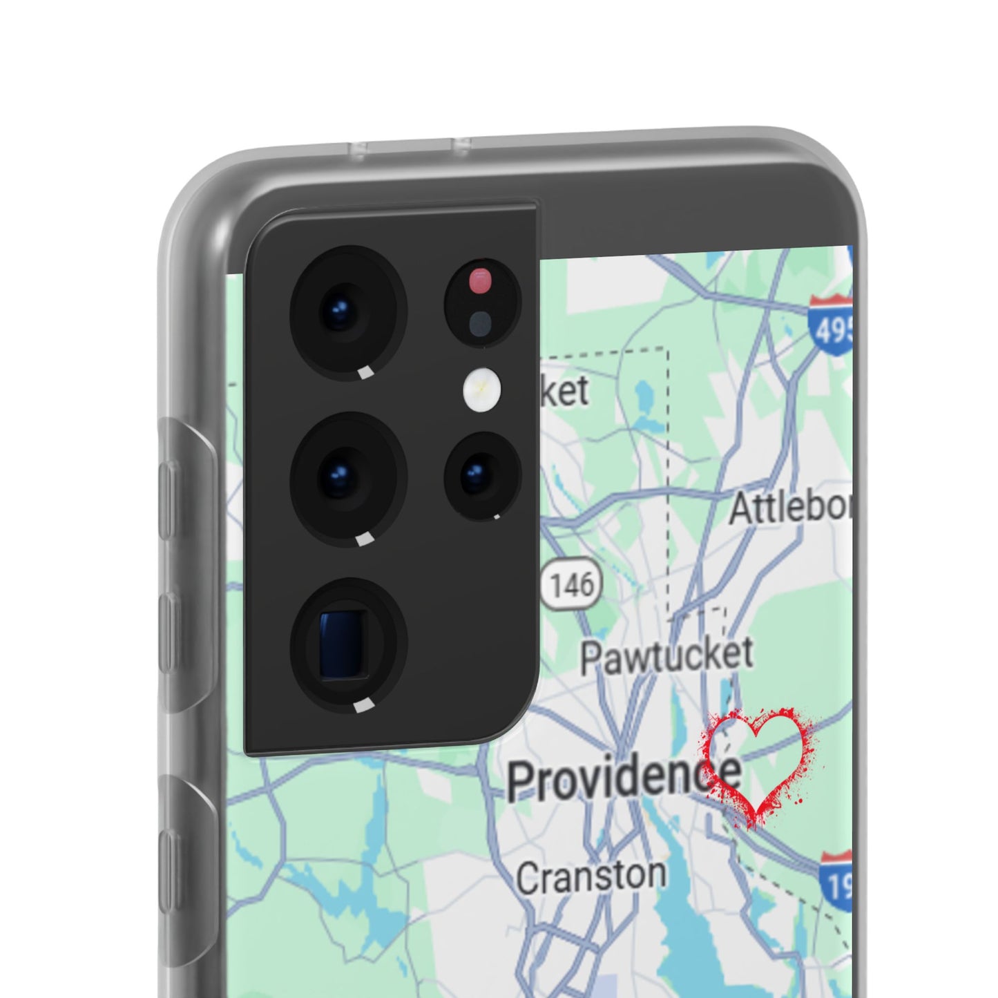 Providence Heart Map Phone Case - Custom Flexible Smartphone Protector, Gift for Her, Map Lover's Accessory, Personalized Case, Travel [...]