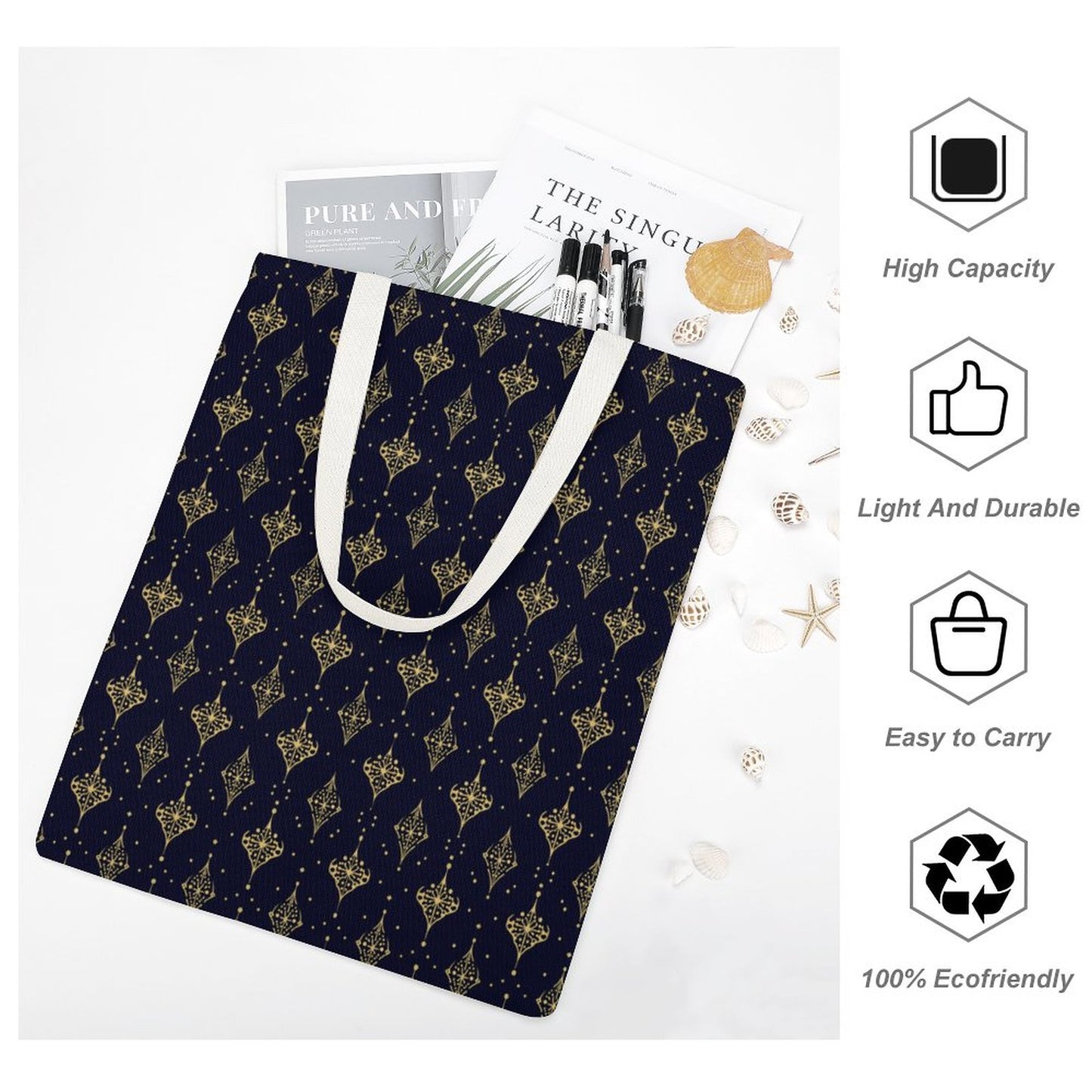 Martin Canvas Tote Handbag with Dual-sided Printing