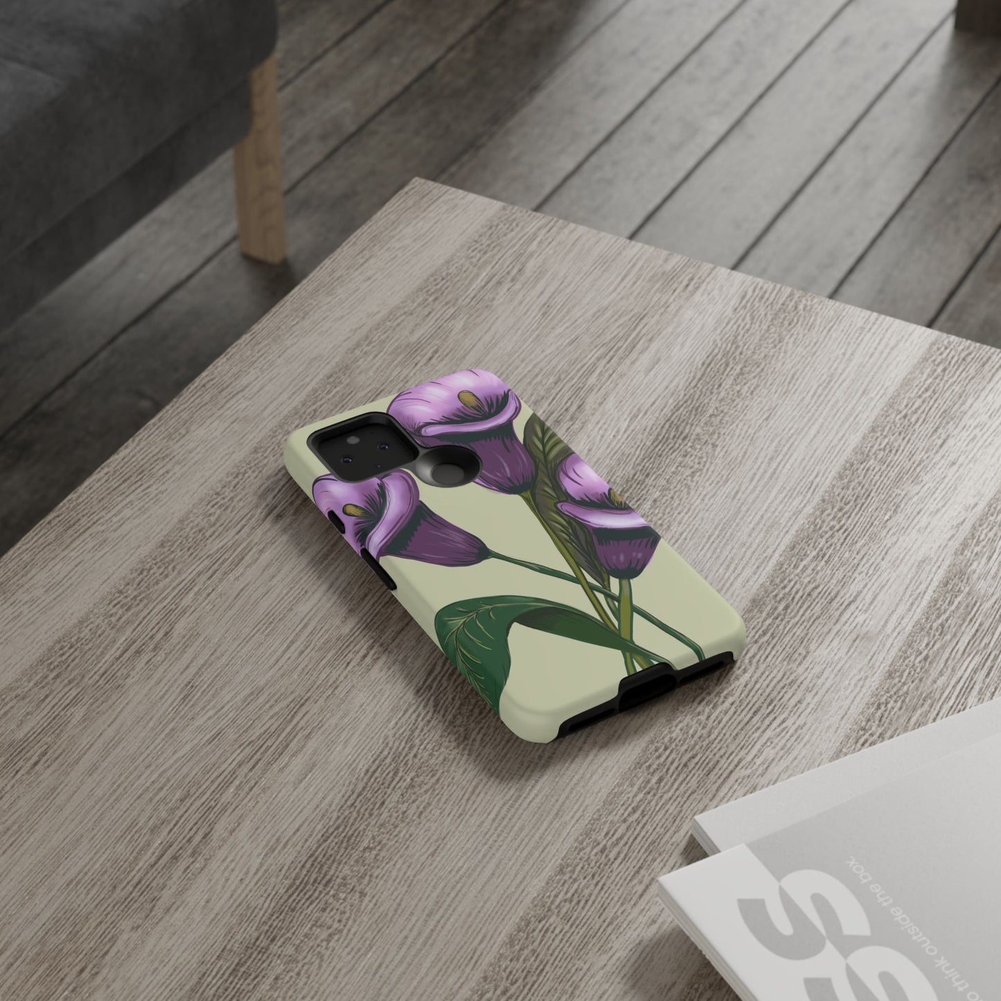 Floral Phone Case - Tough Cases, Purple Flower Design, Cell Phone Accessories, Gift for Her, Nature Lover Essentials