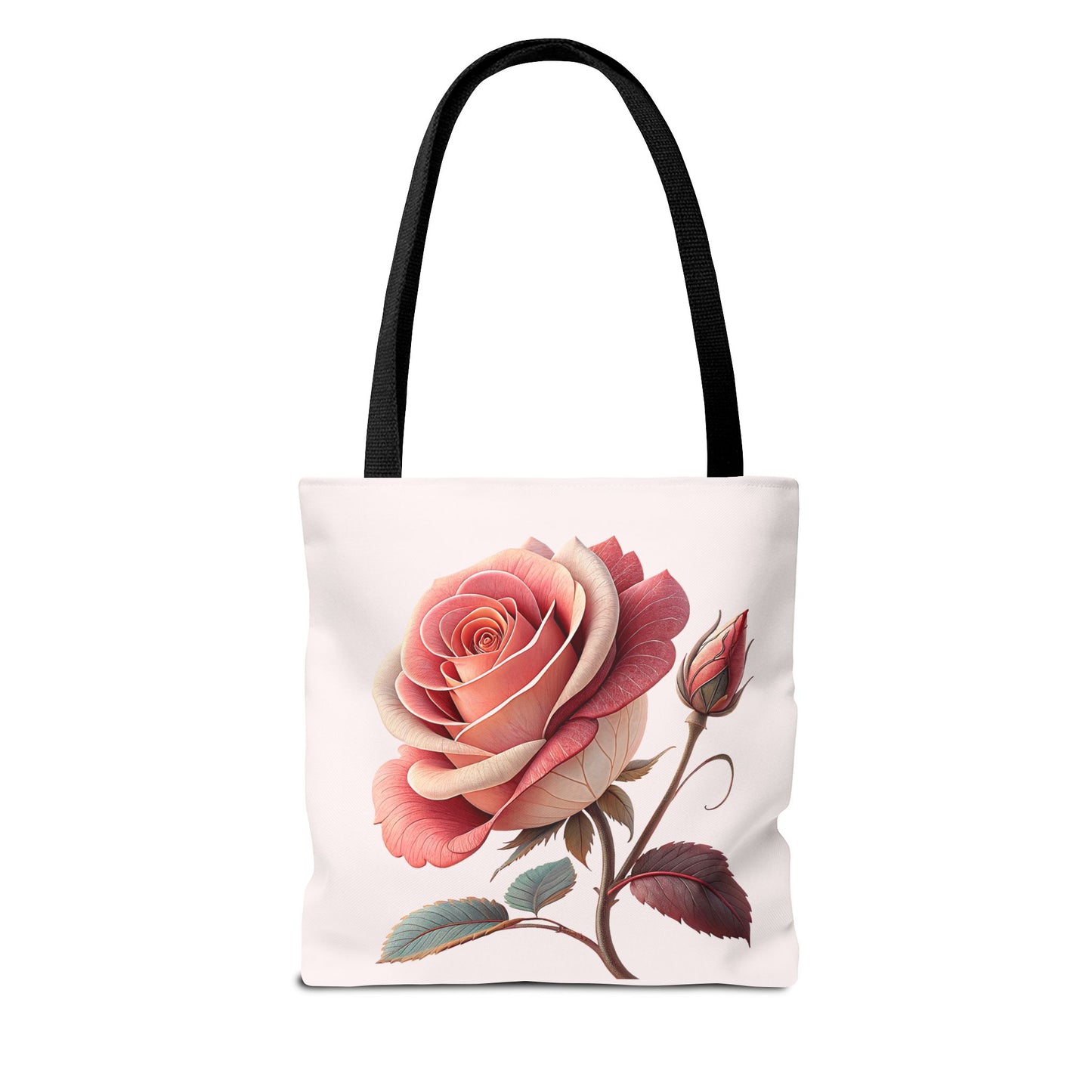 Romantic Floral Tote Bag, Rose Design, Chic Bag, Stylish Carryall, Perfect Gift for Her, Everyday Use, Eco-Friendly