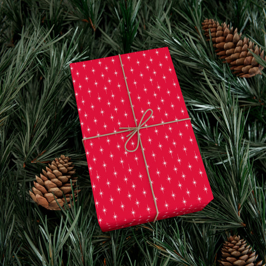 Festive Gift Wrap Papers for Holidays, Christmas, Birthdays, Parties, Eco-Friendly Wrapping, Red Polka Dot Design
