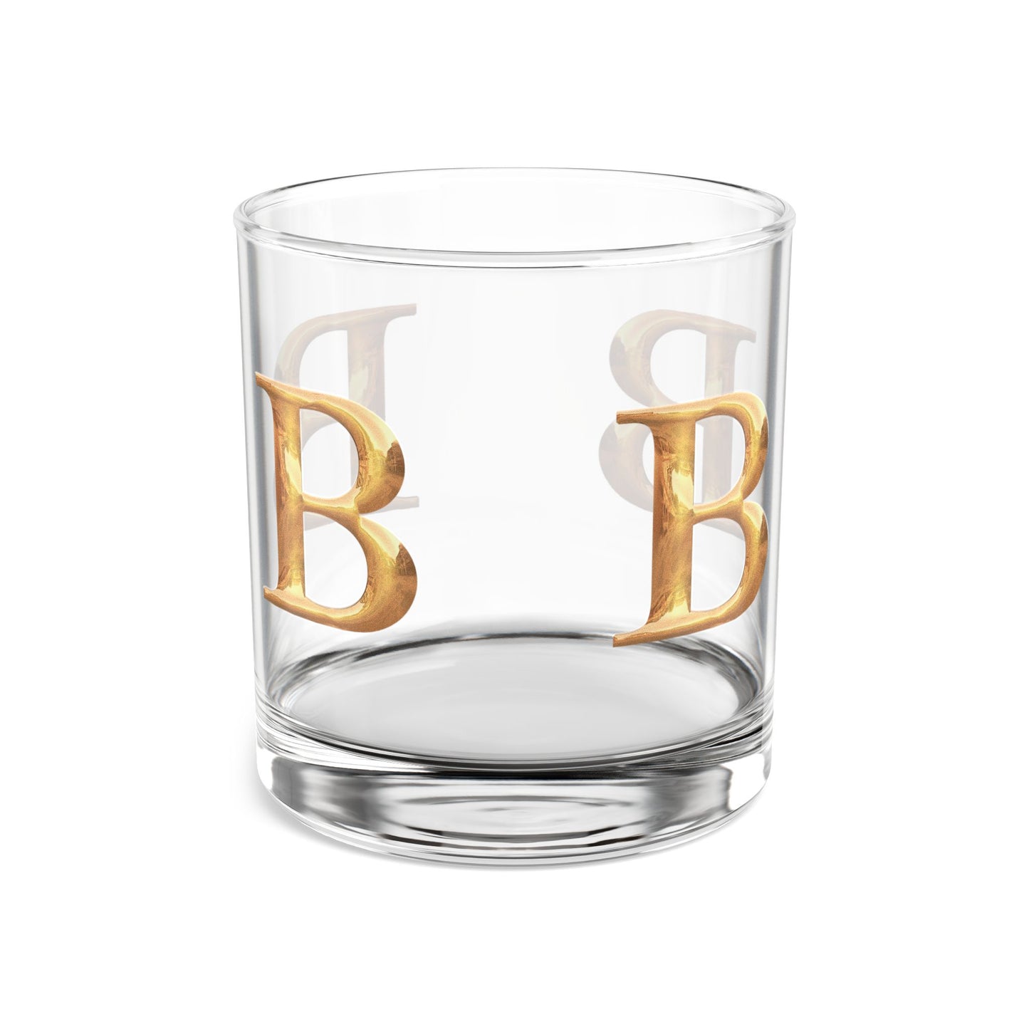 Monogrammed Rocks Glass, Personalized Barware Letter B