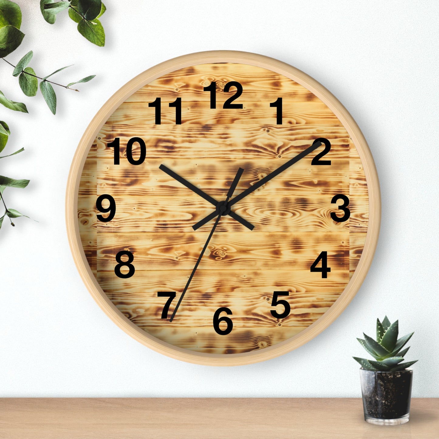 Rustic Wood Wall Clock | Natural Decor, Home Office Gift, Farmhouse Style, Timepiece, Unique Wall Art