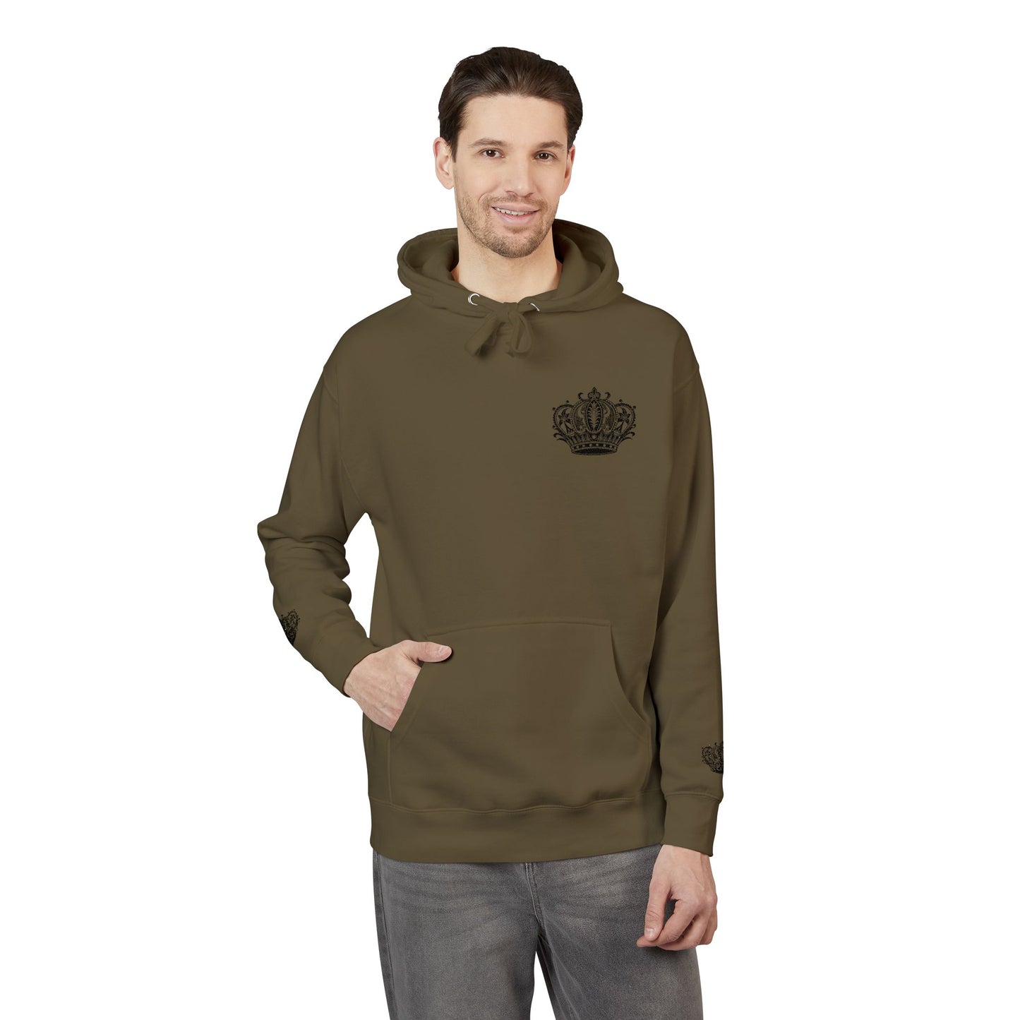 Crown Floral Unisex Fleece Hoodie | Cozy Streetwear, Perfect Gift for Him & Her, Autumn Fashion, Casual Wear, Trendy Outfit