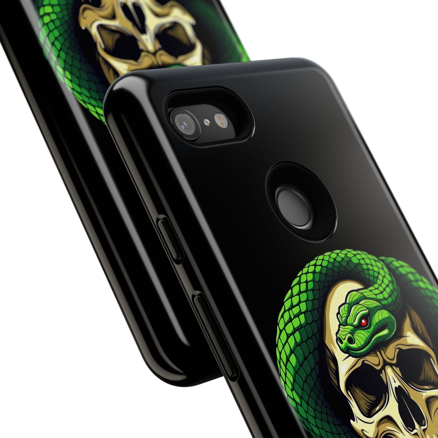 Skull & Snake Phone Case | Tough Cases, Protective Cover, Edgy Phone Accessories, Gothic Gift, Halloween Decor