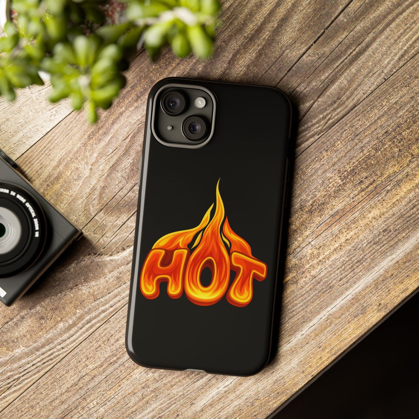 Stylish Phone Case, Hot Flames Design, Gift for Teens, Trendy Accessory, Protective Cover, Unique Phone Case