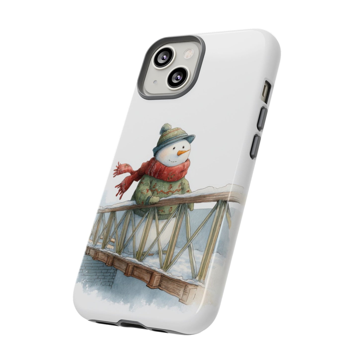 Snowman Phone Case – Winter Holiday Gift, Cute Snowman Design, Winter Accessories, Protective Phone Case, Unique Christmas Present