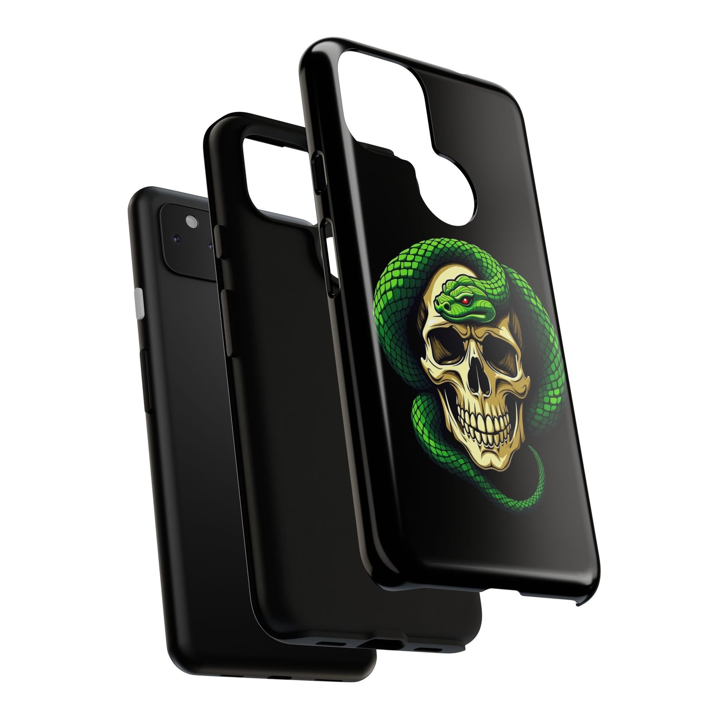 Skull & Snake Phone Case | Tough Cases, Protective Cover, Edgy Phone Accessories, Gothic Gift, Halloween Decor