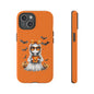Halloween Ghost Phone Case, Cute Cat Ghost Case, Autumn Phone Cover, Spooky Season Gift, Trick or Treat Case