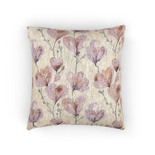 Floral Heart Woven Pillow - Cozy Home Decor for Comfort and Warmth