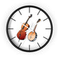 Musical Instruments Wall Clock, Rustic Home Decor, Gift for Musicians, Unique Wall Art, Music Lover's Decoration