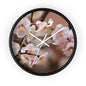 Elegant Floral Wall Clock, Spring Decor, Home Office Accessory
