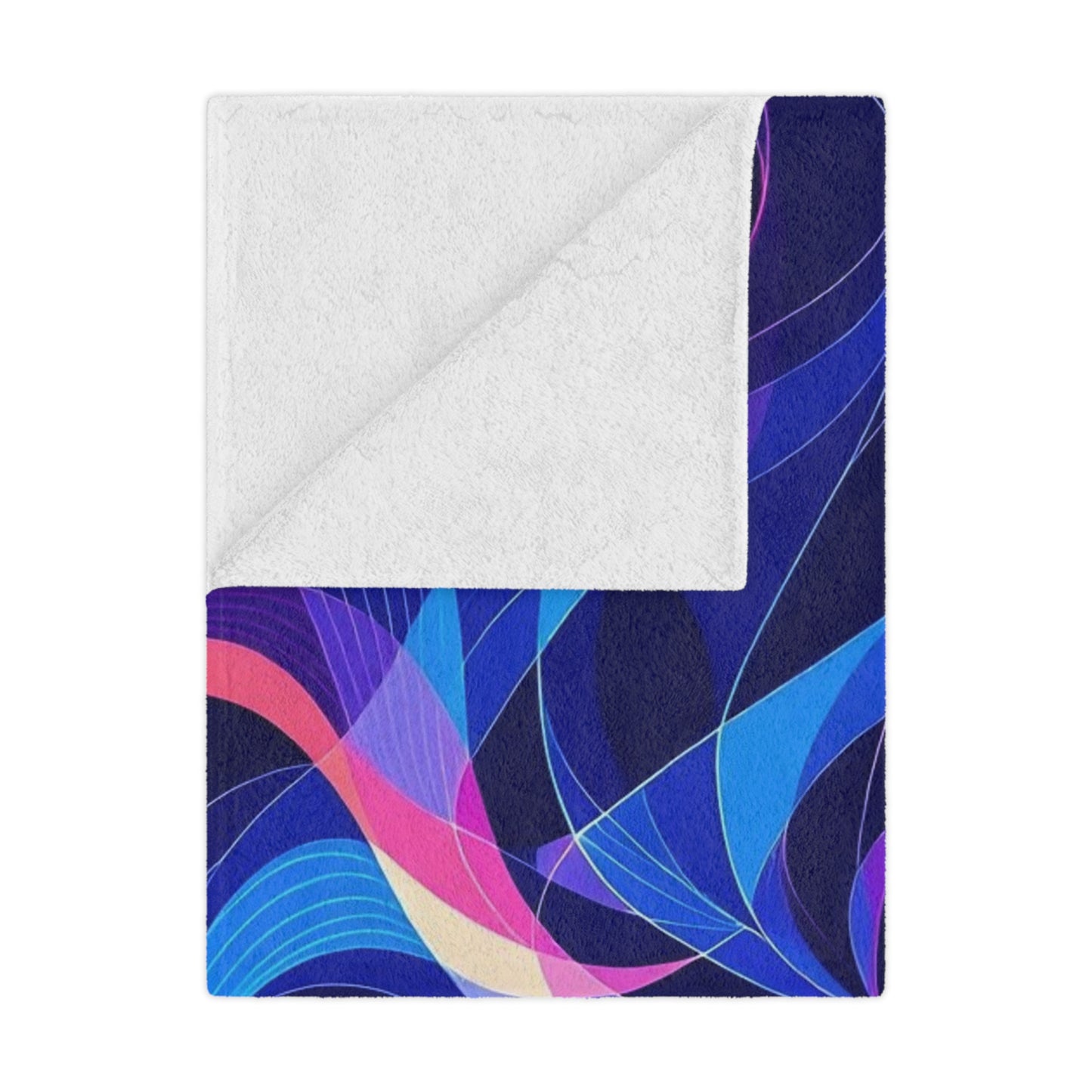 Minky Blanket — Abstract Neon Swirl Plush Throw