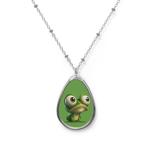 Playful Frog Pendant Necklace - Cute Jewelry for Nature Lovers, Gifts for Kids, Birthdays, Animal Lovers, Unique Accessories