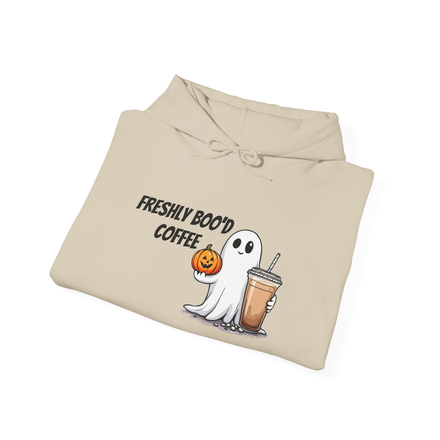 Ghostly Coffee Unisex Hoodie, Halloween Sweatshirt, Cute Fall Apparel, Cozy Casual Wear, Gift for Coffee Lovers, Fun Spooky Style