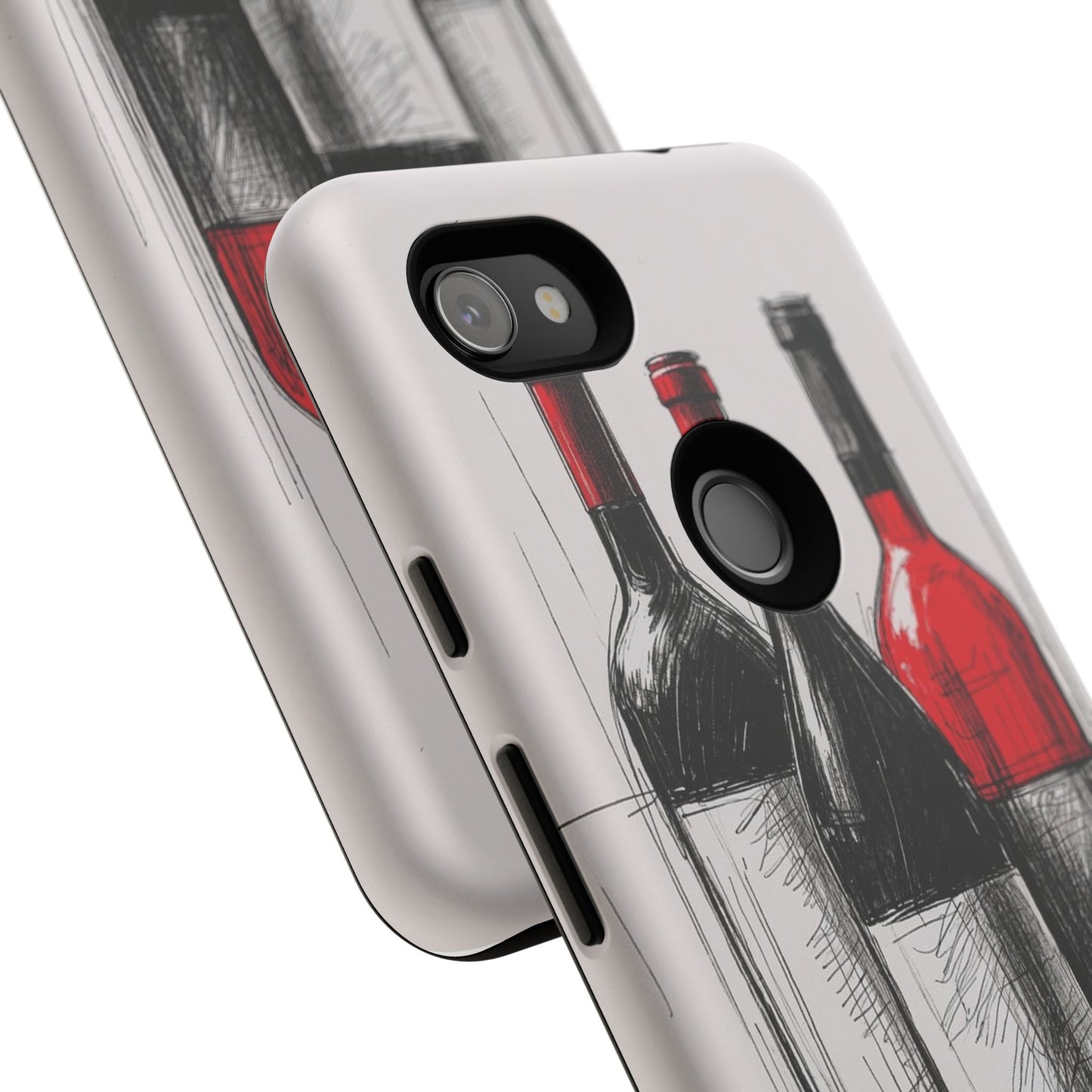 Wine Lover's Phone Case, Tough Phone Cover, Artistic Wine Design, Gift for Wine Enthusiasts, Customizable Case, Unique Wine Art