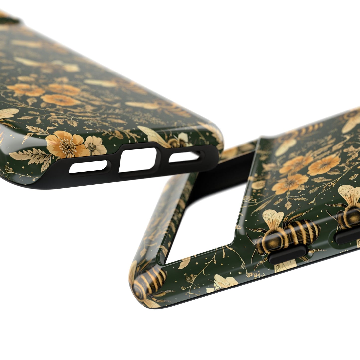 Nature-Inspired Phone Case, Tough Cases for Nature Lovers, Floral Bee Design, Eco-Friendly Gift, Summer Vibes, Trendy Phone Accessory,