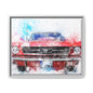 Matte Canvas, Framed Mustang Car