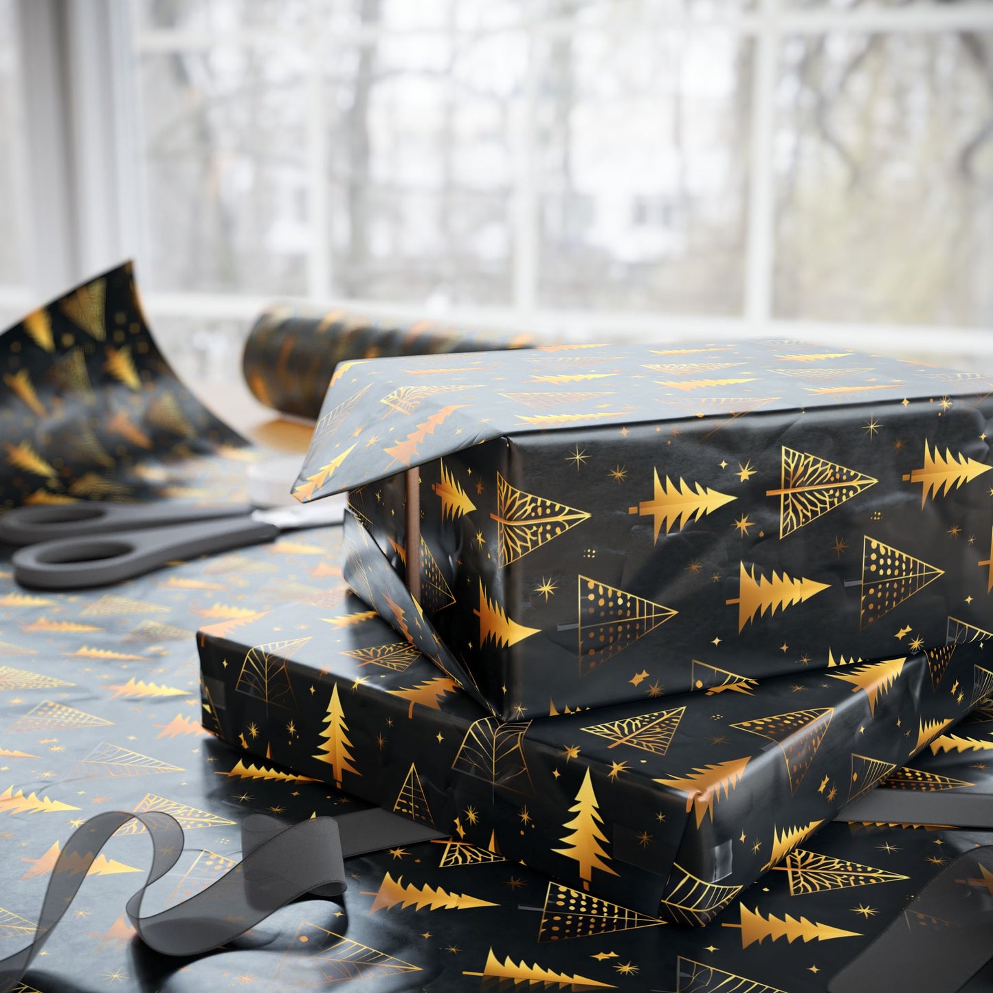 Elegant Holiday Wrapping Paper | Gift Wrap for Christmas, Birthdays, Parties, Eco-Friendly Gift Packaging, Festive Celebration Wrap