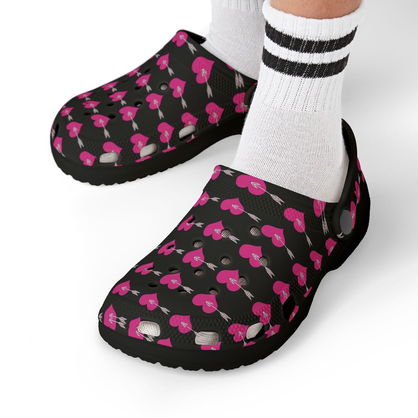 Kid's Heart Pattern Clogs - Fun & Colorful EVA Foam Shoes, Playful Footwear for Kids, Summer Adventures, Birthday Gift, Everyday Wear