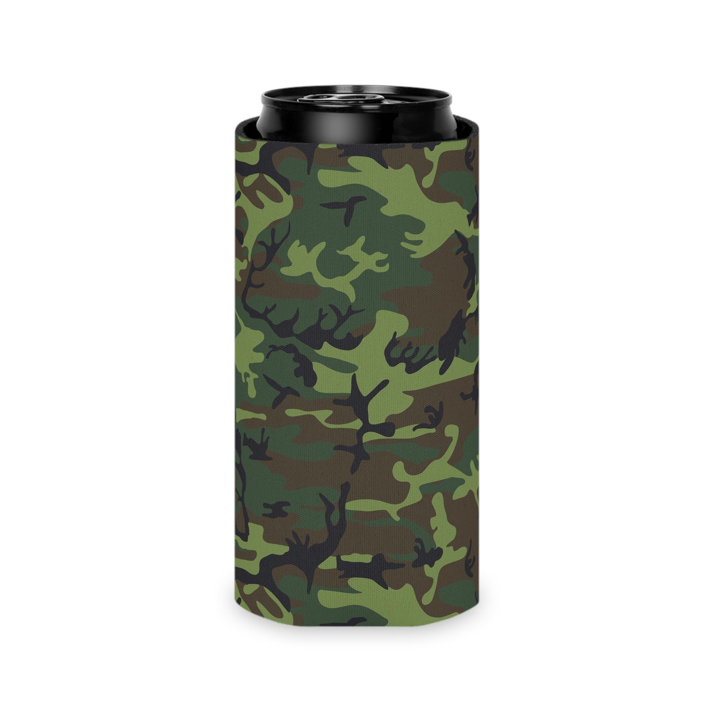 Camouflage Can Cooler, Outdoor Party Drink Sleeve, Camping Accessories, Military Style Beverage Insulator, BBQ Gift, Tailgate Essential