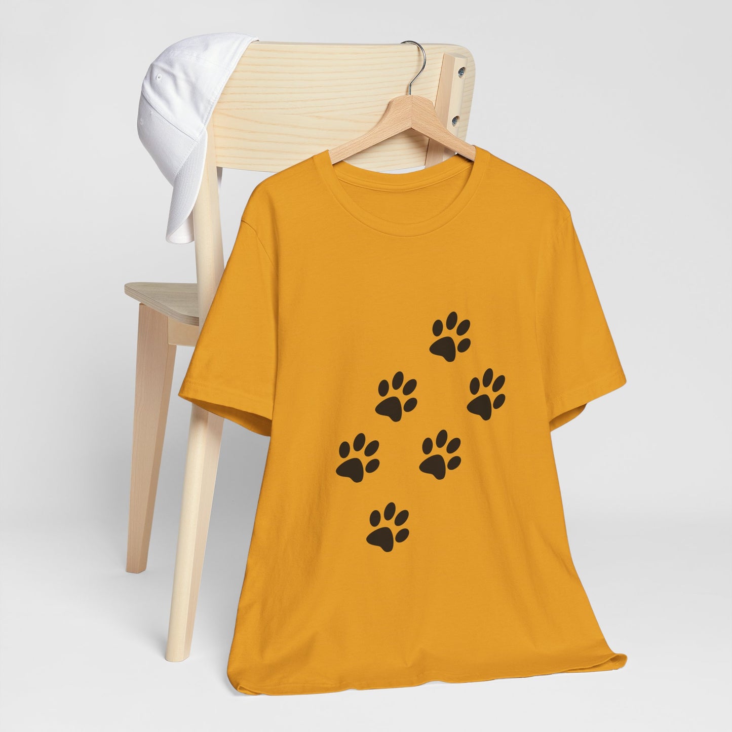 Paw Print Short Sleeve Tee | Unisex Animal Lover Shirt, Pet Owner Gift, Casual Wear, Gifts for Dog Lovers, Comfortable T-Shirt