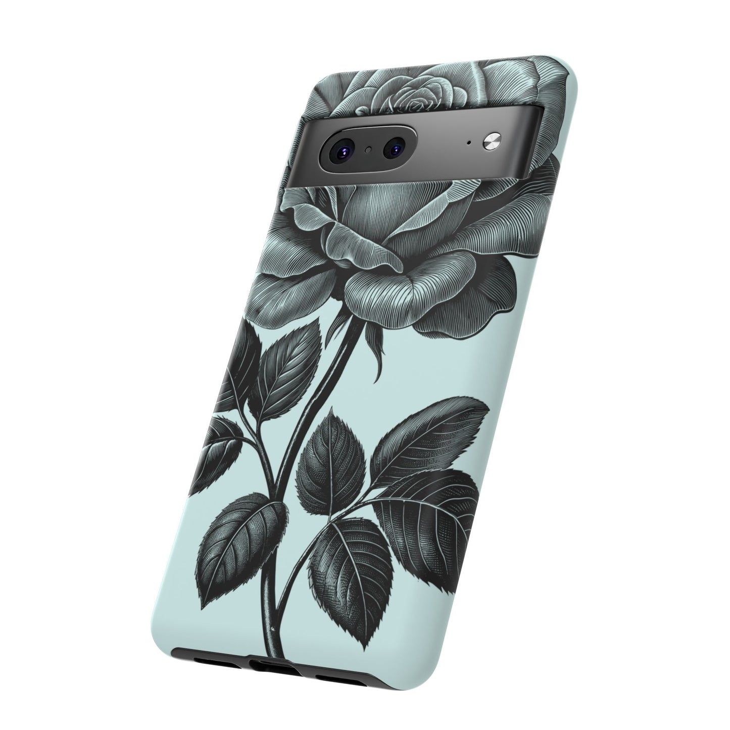 Elegant Floral Phone Case, Tough Cases for iPhones, Black Rose Design, Gift for Her, Stylish Phone Cover, Birthday Gifts