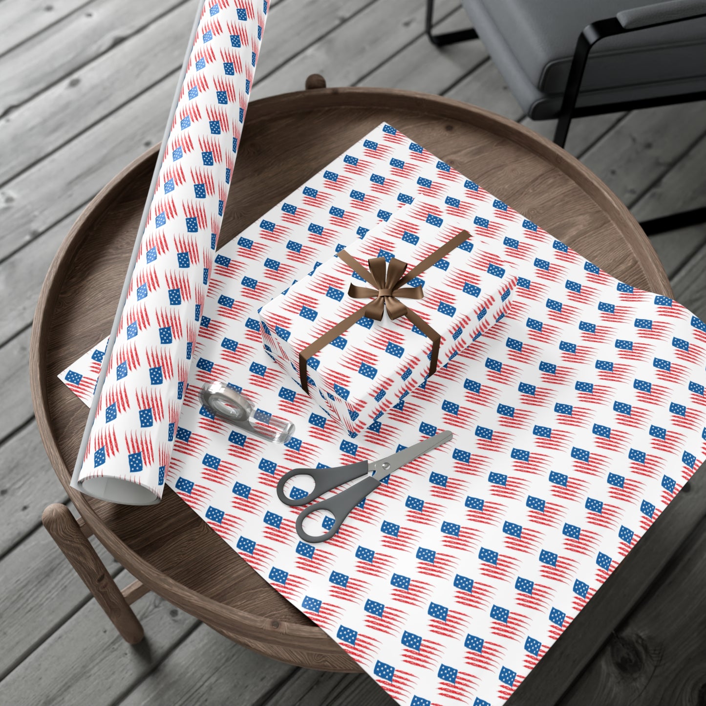 Festive Gift Wrap Paper - Patriotic Design for All Occasions, USA Flag Gift Wrap, Party Supplies, Holiday Wrapping Paper, Independence [...]