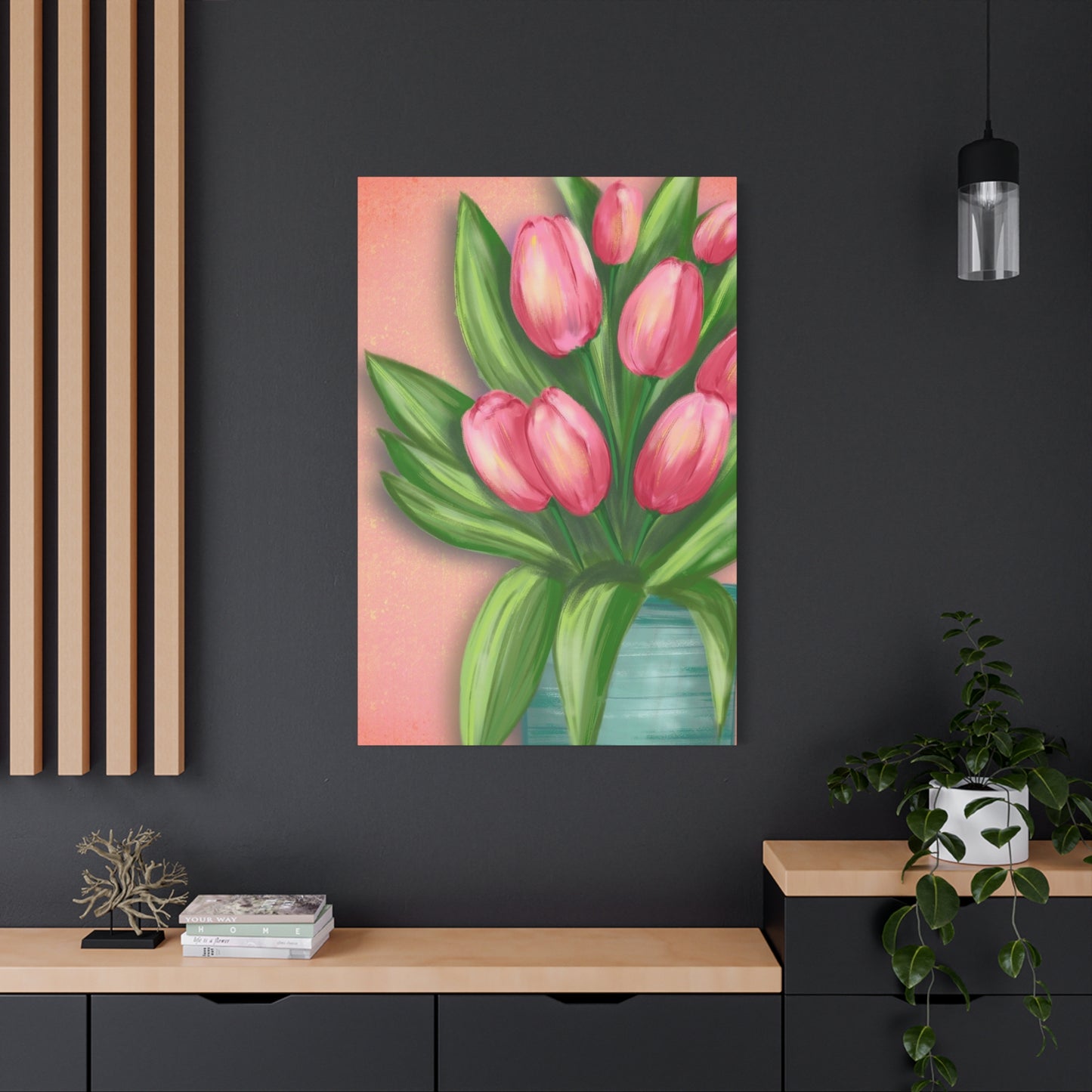 Matte Canvas, Stretched, 1.25" Tulips