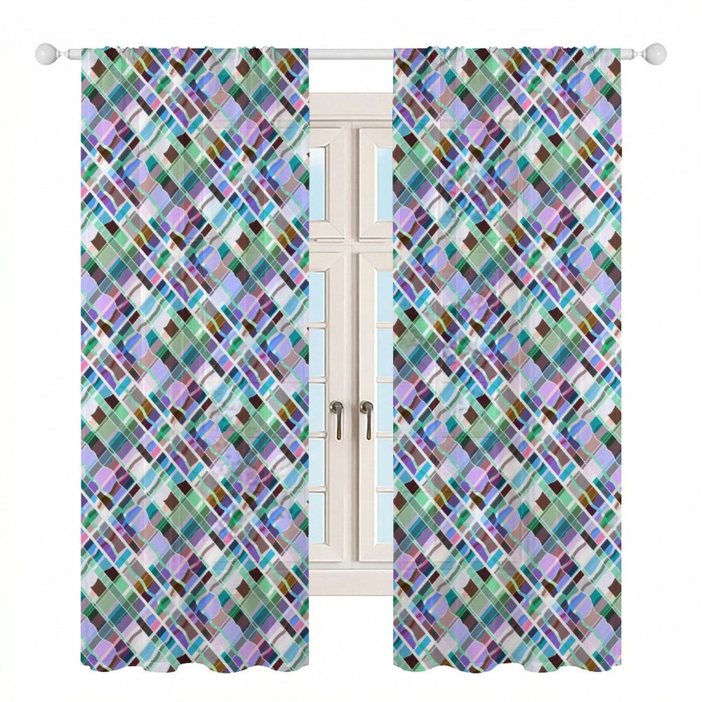 Sheer Curtain Colorful