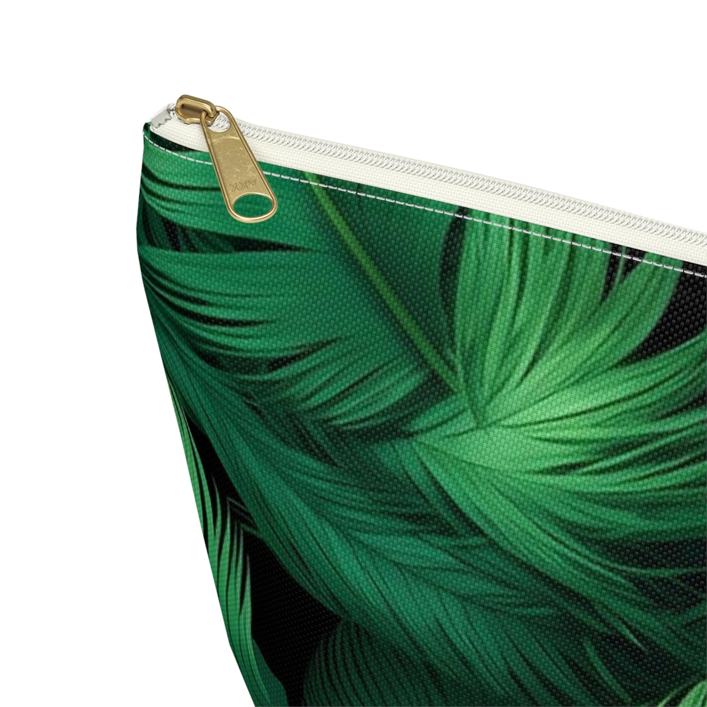 Tropical Leaf Accessory Pouch, Eco-Friendly Makeup Bag, Travel Organizer, Green Floral Pouch, Cute Gift for Nature Lovers