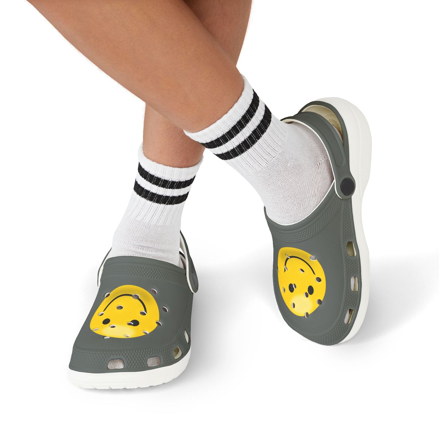 Smiley Face Clogs, Kid's EVA Foam Shoes, Comfortable Summer Footwear, Fun Playtime Shoes, Gift for Kids, Cute Garden Clogs