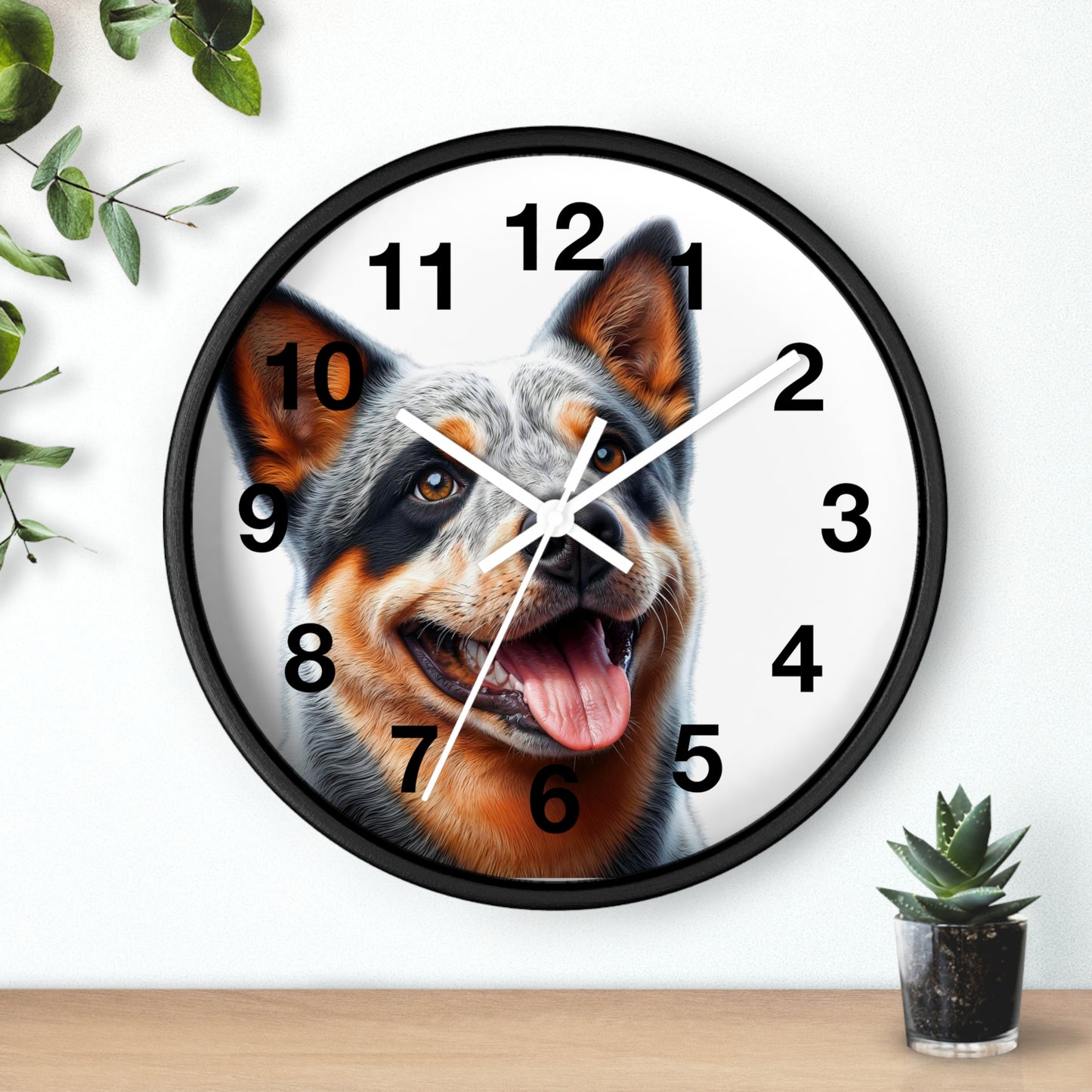 Australian Cattle Dog Wall Clock — Happy Blue Heeler Pet Decor