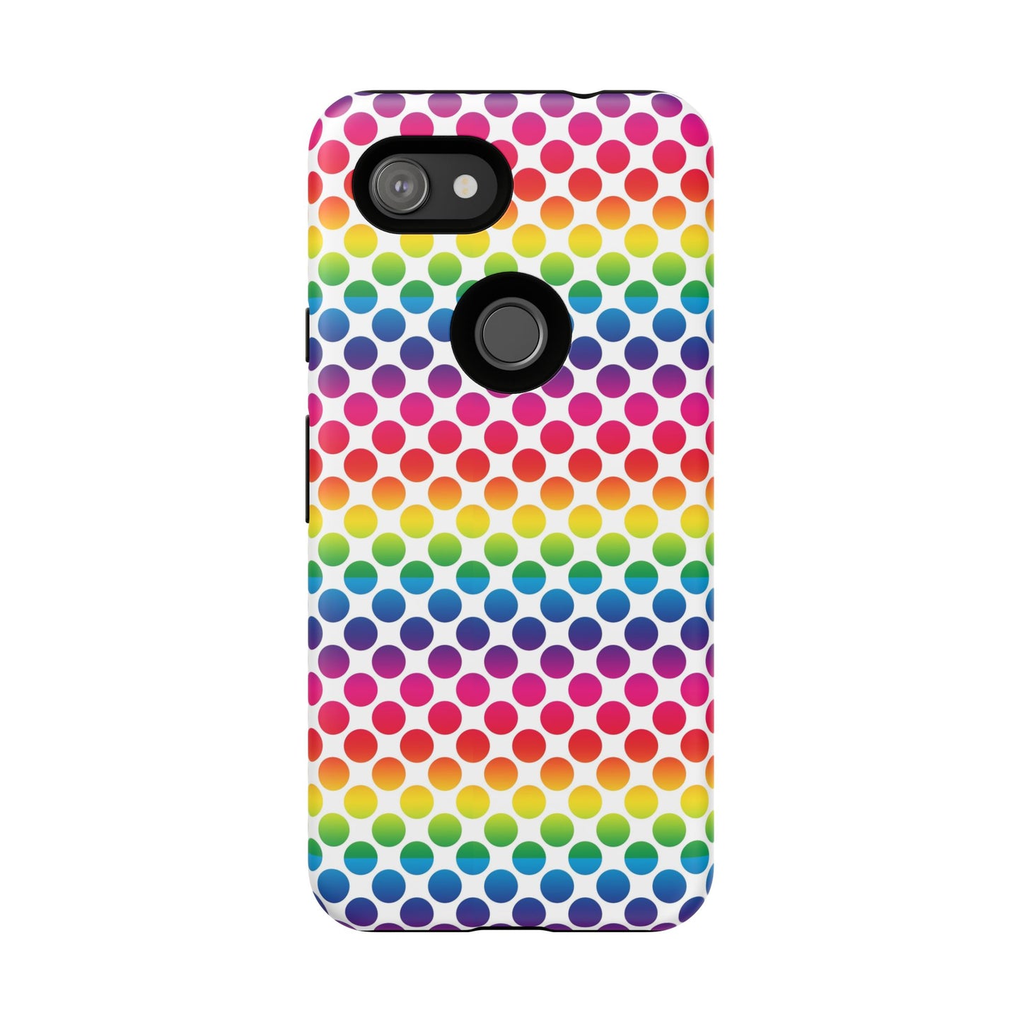 Rainbow Dot Phone Case, Colorful Phone Cover, Fun Phone Accessory, Gift for Friends, Trendy Mobile Case