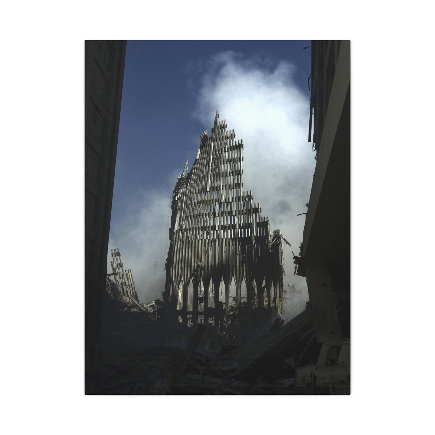 Matte Stretched Canvas - Ruined Cathedral Architectural Print