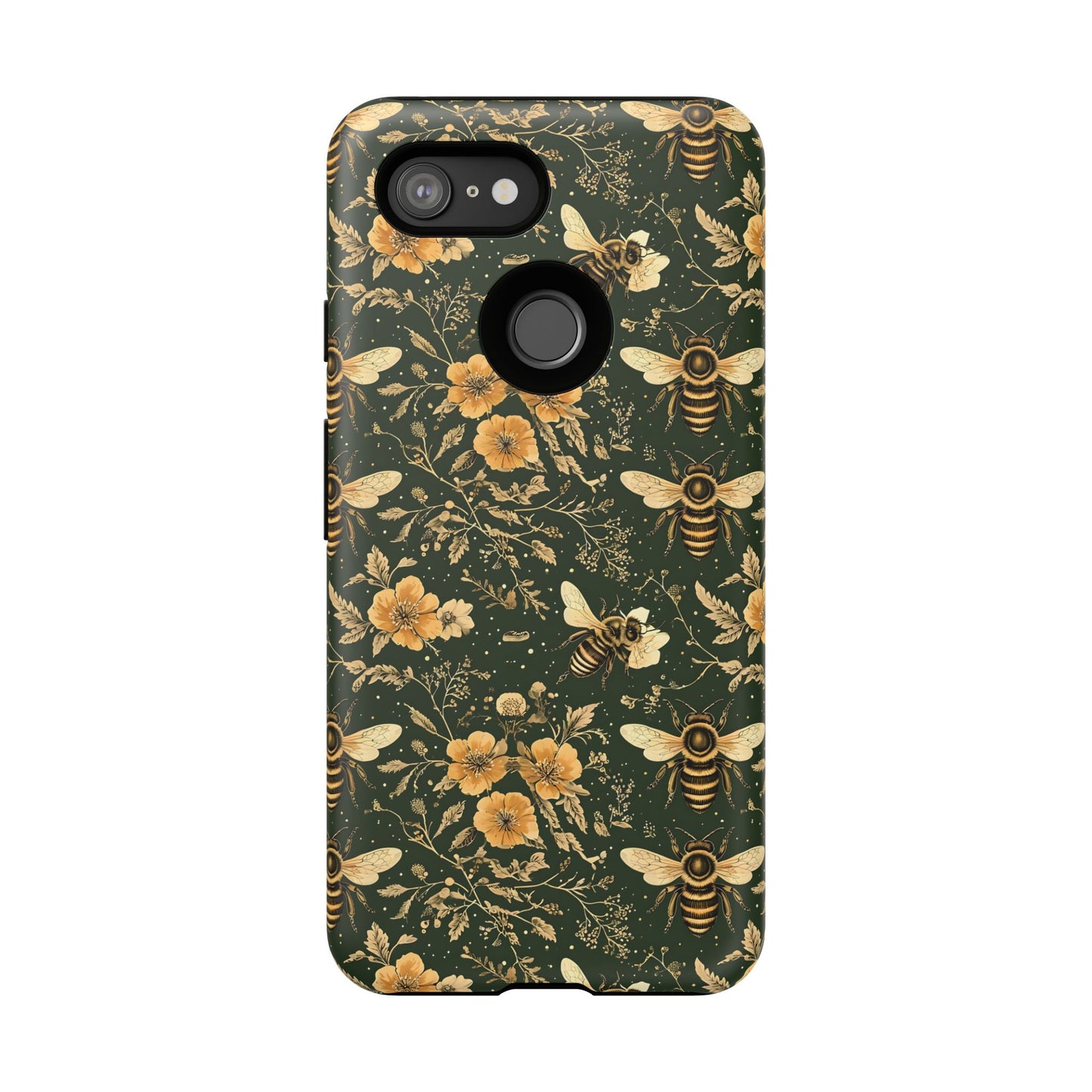 Nature-Inspired Phone Case, Tough Cases for Nature Lovers, Floral Bee Design, Eco-Friendly Gift, Summer Vibes, Trendy Phone Accessory,