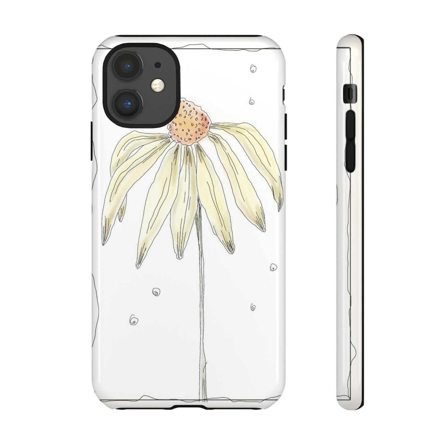 Flower Phone Case with Delicate Design, Tough Phone Cover, Nature Lover Gift, Floral Tech Accessory, Stylish Phone Protection
